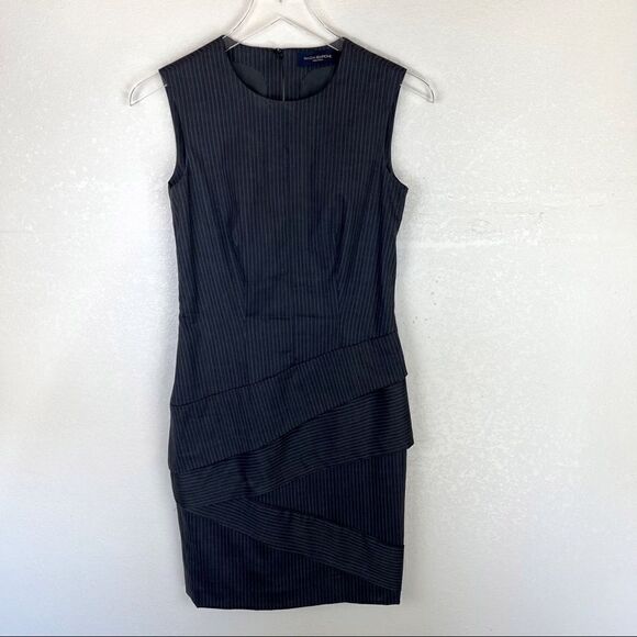 Piazza Sempione Grey Wool Sleeveless Shift Dress Size 40 - Picture 1 of 7